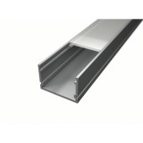 LEDmaster Felületre szerelhető aluprofil, mély, dupla soros, opál fedéllel, 2 méteres szál