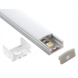 LEDmaster Felületre szerelhető aluprofil, opál fedéllel, 2 méteres szál