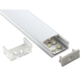 LEDmaster Felületre szerelhető aluprofil, opál fedéllel, dupla soros, 2 méteres szál