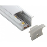 LEDmaster Süllyeszthető aluprofil, mély, opál fedéllel, 2 méteres szál