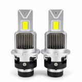 LEDtech D2S LED izzó CANBUS 6500K Jégfehér - Hideg fehér 5590 CSP LED autóba - D SERIES M16 6000 lm - 2db-os készlet✔️