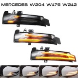 LEDtech Mercedes A B C E Osztály W204 W176 W212 W218 dinamikus LED - LEDES Tükör Index futófényes tükörindex A2128100364 A2128106700✔️