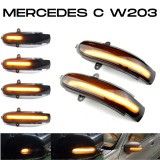 LEDtech Mercedes C osztály W203 E osztály W211 dinamikus LED - LEDES Tükör Index futófényes tükörindex  A2038201521 A2038201321✔️