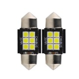 LEDtech Szofita 31mm LED izzó égő Jégfehér - Hideg fehér 6000K Canbus 2db-os készlet (C3W, C5W, C10W)✔️