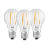 Ledvance Osram Base átlátszó üveg búra/6,5W/806lm/4000K/E27/dobozos LED körte izzó 3 db