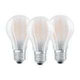 Ledvance Osram Base matt üveg búra/7W/806lm/2700K/E27 LED körte izzó 3 db