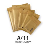 Légpárnás Boríték (buborékos boríték) A/11 barna - 100x165 mm