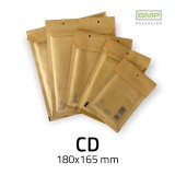Légpárnás Boríték (buborékos boríték) CD barna - 180x165 mm