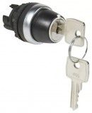 LEGRAND 023954 Osmoz kulcsos 2 fix V állású kapcsoló 90° - fekete