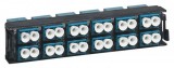 LEGRAND 032115 optikai patch modul 12xLC duplex monomódusú címkével és címketartóval fekete LCS3
