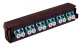 LEGRAND 032137 optikai patch modul 12xLC duplex multimódusú címkével és címketartóval türkíz LCS3