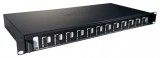 LEGRAND 032161 optikai patch panel fix 12xSC duplex multimódusú 1U-19" fekete LCS3