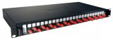 LEGRAND 032163 optikai patch panel fix 24xST szimlex multimódusú 1U-19" fekete LCS3
