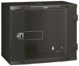 LEGRAND 046201 fali rackszekrény 19" 9U MAG: 500 SZÉL: 600 MÉLY: 400 antracit egyrészes üvegajtós MAX: 27 kg LCS2