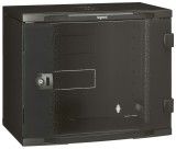 LEGRAND 046206 fali rackszekrény 19" 9U MAG: 500 SZÉL: 600 MÉLY: 580 antracit egyrészes üvegajtós MAX: 27 kg LCS2
