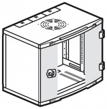 LEGRAND 046209 fali rackszekrény 19" 21U MAG: 1000 SZÉL: 600 MÉLY: 580 antracit egyrészes üvegajtós MAX: 63 kg LCS2