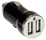 LEGRAND 050682 Szivargyújtó töltő 2 USB csatlakozóval fekete, 2,1A - 5V fekete
