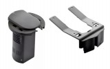 LEGRAND 054073 Üres asztali kábelrendező 2P+F csatlakozóaljzathoz és USB telefontöltő aljzathoz, RAL 9017 fekete