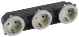 LEGRAND 067163 Céliane 3x2P+F dugalj csatlakozóaljzat gyermekvédelemmel, sínezett, titán