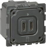 LEGRAND 067466 Céliane 2xUSB-C töltőaljzat, 2400 mA