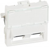 LEGRAND 076502 Program Mosaic RJ 45 informatikai csatlakozóaljzat, 2 x RJ 45 árnyékolatlan (UTP) Cat.5e, 2 modul széles, 45°-ban döntött aljzattal, fehér