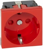 LEGRAND 077214 Program Mosaic 2P+F dugalj csatlakozóaljzat, reteszelt, csavaros, 2m, piros