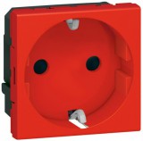 LEGRAND 077218 Program Mosaic 2P+F dugalj csatlakozóaljzat, gyermekvédelemmel, rugós, 2m, piros