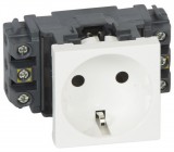 LEGRAND 077601 Program Mosaic 1x2P+F DLP aljzat, sínezett, csavaros, fehér