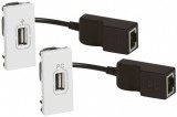 LEGRAND 078748 Program Mosaic 2db USB és 1db RJ45 csatlakozóaljzat készlet