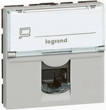 LEGRAND 079454 Program Mosaic LCS2 RJ45 aljzat Cat.5e UTP, 2 mod, alumínium