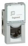 Legrand 079473 Program Mosaic LCS2 RJ45 aljzat Cat.6A STP, 1 MOD, alumínium
