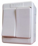LEGRAND 083905 Kontállux IP44 csillárkapcsoló fehér