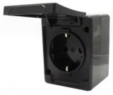 LEGRAND 083933 Kontállux IP44 2P+F dugalj csatlakozóaljzat szürke