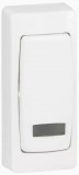LEGRAND 086087 Oteo falon kívüli keskeny egypólusú kapcsoló, fényjelzős, kerettel fehér