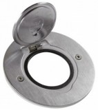 LEGRAND 089701 Mini kerek padlódoboz csatlakozóaljzathoz, rozsdamentes acél