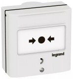 LEGRAND 138071 Kézi jelzésadó vészleállításhoz, fehér RAL 9003, 1 váltóérintkezővel - 5A - 24V=, IP30 - IK07