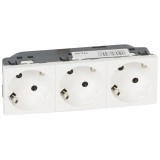 LEGRAND 278253L Program Mosaic 3x2P+F csatlakozóaljzat, sínezett, rugós, fehér