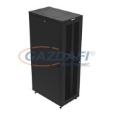 LEGRAND 446802 szerver rack 42U SZÉL: 800 MÉLY: 1000 MAG: 1967 fekete szimpla perforált ajtó elöl és hátul MAX: 1500 kg Linkeo DC