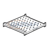 LEGRAND 646507 tálca fix 1U-19" 4 ponton rögzíthető csavarral MÉLY: 825 MAX: 50 kg fekete Linkeo