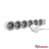 Legrand 694557 6x Schuko aljzat 1,5m vezetékkel fehér-szürke elosztósor