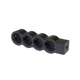 LEGRAND 694576 4x2P+F elosztósor ST, kábel nélkül, fekete