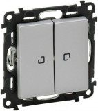 LEGRAND 752309 Valena Life kettős váltókapcsoló jelzőfénnyel 10 AX alumínium