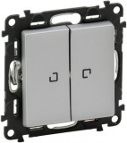 LEGRAND 752328 Valena Life csillárkapcsoló jelzőfénnyel 10 AX alumínium