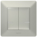 LEGRAND 752387 Vezeték nélküli kapcsoló - kettős egypólusú Valena Life Netatmo alumínium