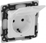 LEGRAND 753119 Valena Life 2P+F dugalj csatlakozóaljzat gyermekvédelemmel, csapófedéllel, IP44 fehér