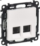 LEGRAND 753143 Valena Life 2xRJ45 Cat. 6 UTP csatlakozóaljzat fehér