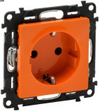 LEGRAND 753229 Valena Life 2P+F dugalj csatlakozóaljzat gyerkemvédelemmel, narancssárga betéttárcsával