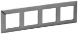 LEGRAND 754154 Valena Life négyes keret Inox dekor