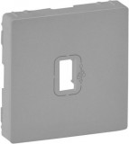 LEGRAND 754752 Valena Life elővezetékezett USB adatátviteli csatlakozóaljzat burkolat, alumínium