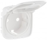 LEGRAND 754845 Valena Allure 2P+F dugalj csatlakozóaljzat burkolat, csapfedeles, fehér